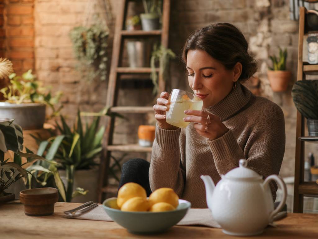 boire un citron pressé chaud le matin